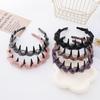 2026 Pearl Gauze Non-Slip Headband for Women – Luxurious High Forehead & Face Washing Hair Accessory with Teeth