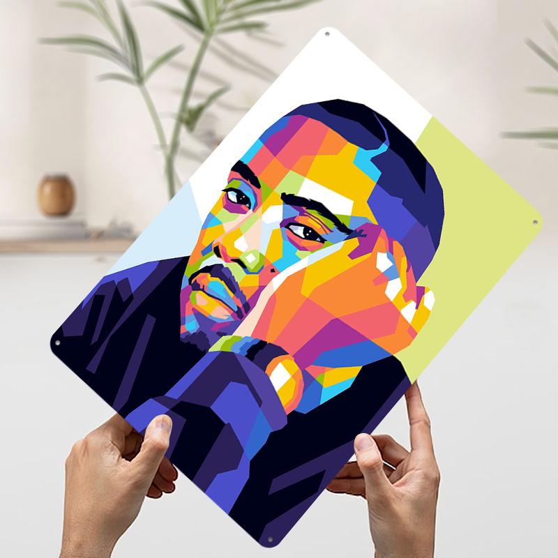 Pop Art Portrait Poster Customized Wall Art Vintage Metal Signs Retro Tin Plaque for Man Cave Bathroom Decor Bar Accessories
