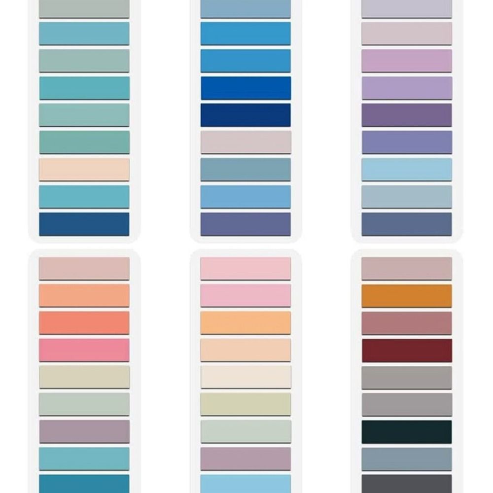 Waterproof Index Tabs Set Multi Color Page Marker Tabs Morandi Sticky Notes  Office School Supplies