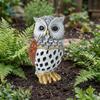 Animal Owl Resin Light Solar Powered Automatic Light Sensor Outdoor Projection Lamp Durable Hollow Out Garden Decoration Lights