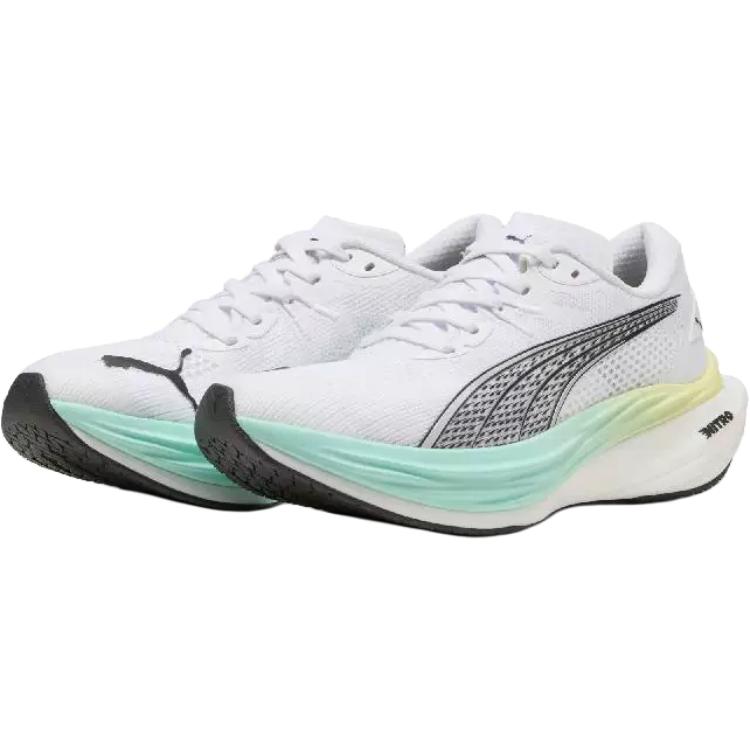 Puma Deviate Nitro 3 Comfortable Versatile Durable Low-Top Casual Running Shoes Women sneaker White 309708-20