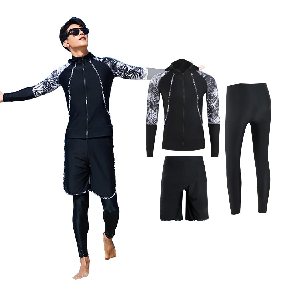 

Купальник-рашгард YFMAYI, Влагоотводящий, Быстросохнущий, С длинным рукавом, Фитнес, Комплект верх и низ, Комплект из 3 предметов, Мягкий