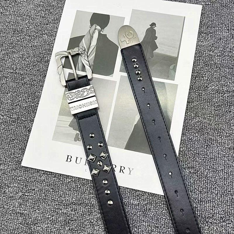 2026 Rivet Punk Vintage Leather Belt Man Woman Hip Hop Gothic Pu Leather Waist Belt