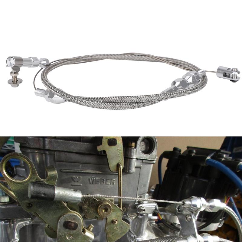 24/36 inch Itb Throttle Body Gas Cable Kit Stainless Steel Braided For 97-07 Chevrolet/Chevy LS1 Engine 4.8L 5.3L 5.7L 6.0L
