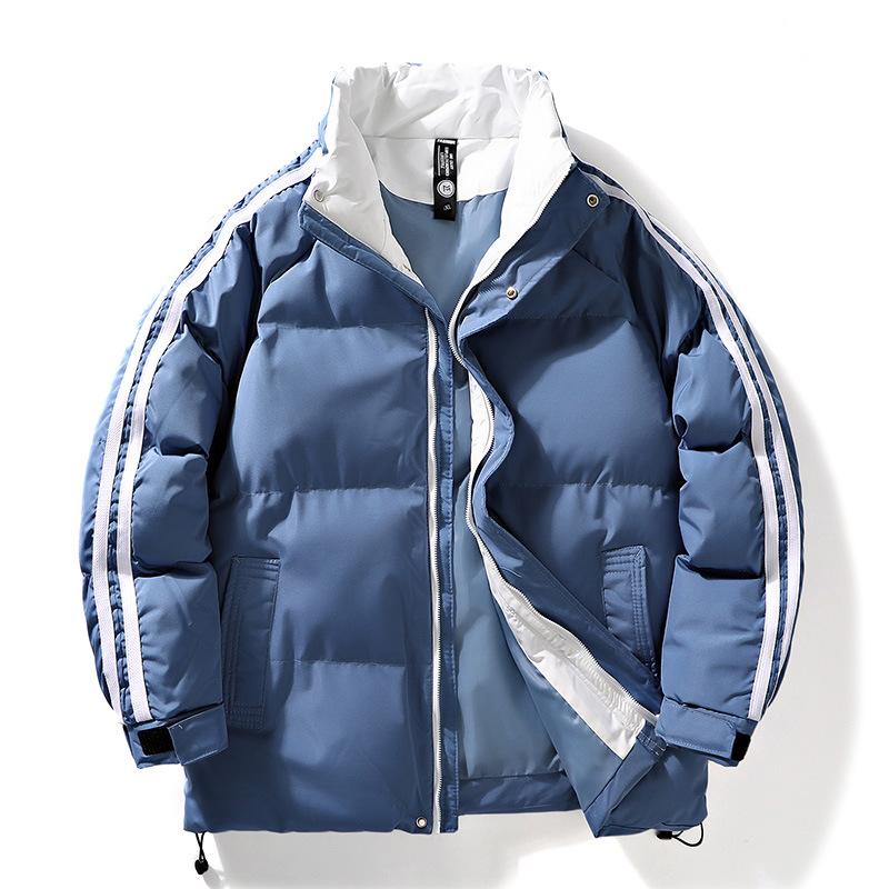 

Женское зимнее модное пальто из хлопка с панировкой, утолщенное пальто из хлопка с двумя планками, теплая куртка американского стиля с воротником-стойкой, хлопковая подкладка, короткая 4XL