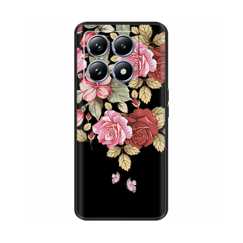 Silicone Phone Case for Xiaomi Mi 14T Pro / 14T 5G Case Luxury Painted Protection Shell Back Cover for Mi14T Soft Black Bumper
