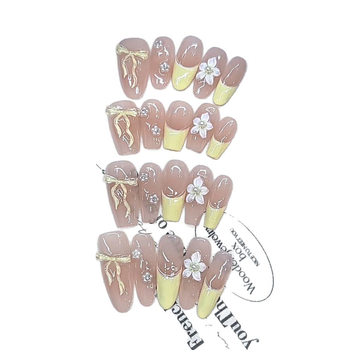 

Чистый ручной работы крафтовый сыр крем желтый трехмерный рельеф бабочка кошачий глаз стиль носить наклейка для нейл-арта Large L