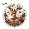 Unique Christmas Craft Gifts DIY Sun Catcher Kit, Faux Pearl Art Hanging Ornament, Santa Claus Artistic Projects for Beginners Xmas Tree Kit