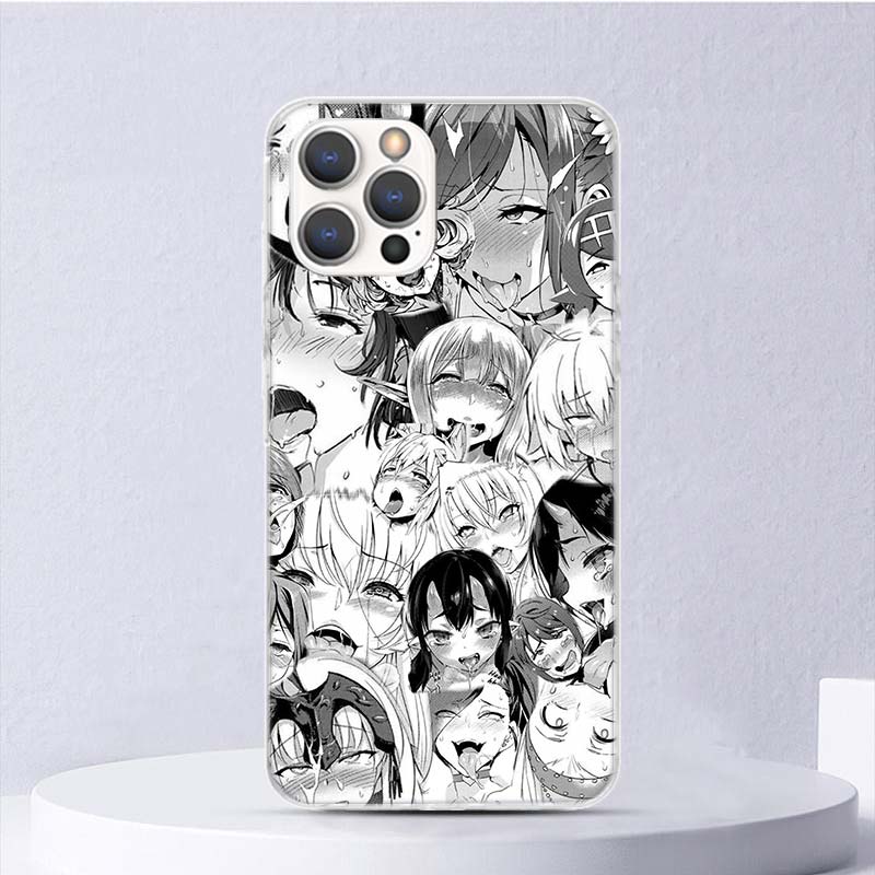 Anime Mädchen Japan Manga Gesicht Weiche Hülle Für iPhone 11 12 13 Mini 14 Pro Max Apple Handyhülle X XS XR SE 7 Plus 8 + 6 6S 5S Funda