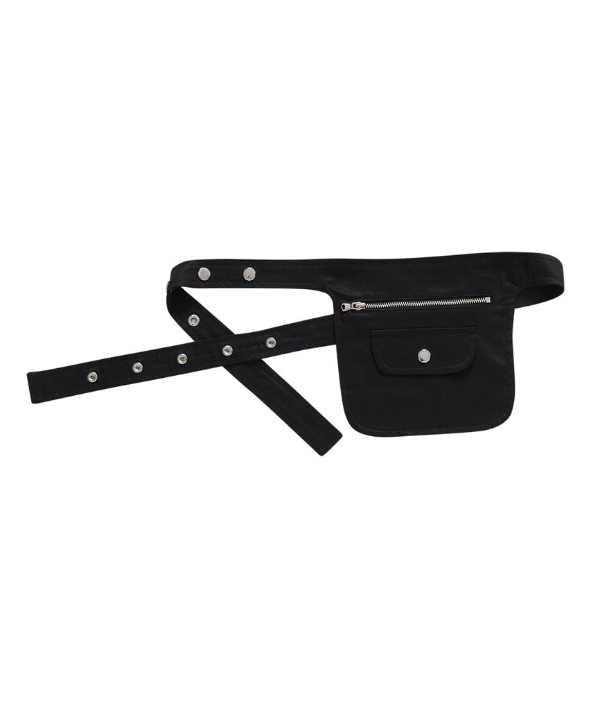 Crank Pocket Belt Micro Skirt_Black