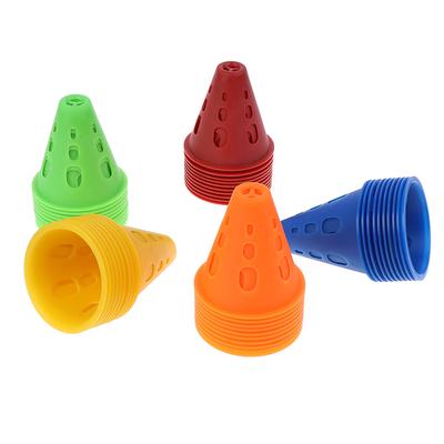 10 Stück Fußball-Trainingsschild, druckfeste Kegel, Markierungsscheiben