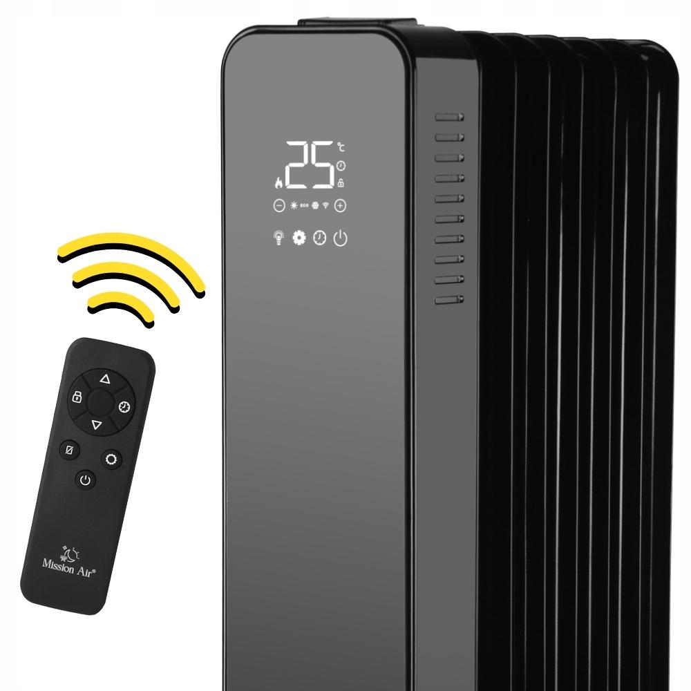 OSLO 1500W Black WiFi Oil Radiator