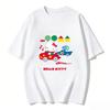 2026 Summer Hello Kitty Cartoon Printed Short Sleeve Pure Womens Comfortable summer loosefitting Womens clothing