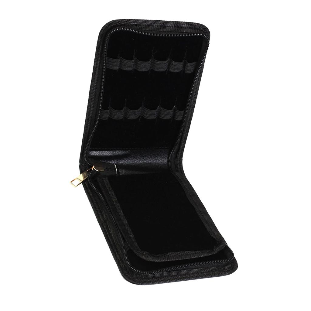 Black/ pocket of pen Storage Holder Bag Cases for 12 Pens - Black, *12.3*2cm