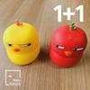 Neohouse Wabi (gul) och Phoebe (röd) stressboll docka handleksak (set om 2), Koreanska populära pussel