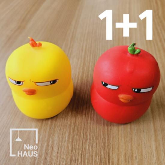 Неохаус Ваби (желтый) и Фиби (красный) кукла-мяч для снятия стресса игрушка на руку — фото 4