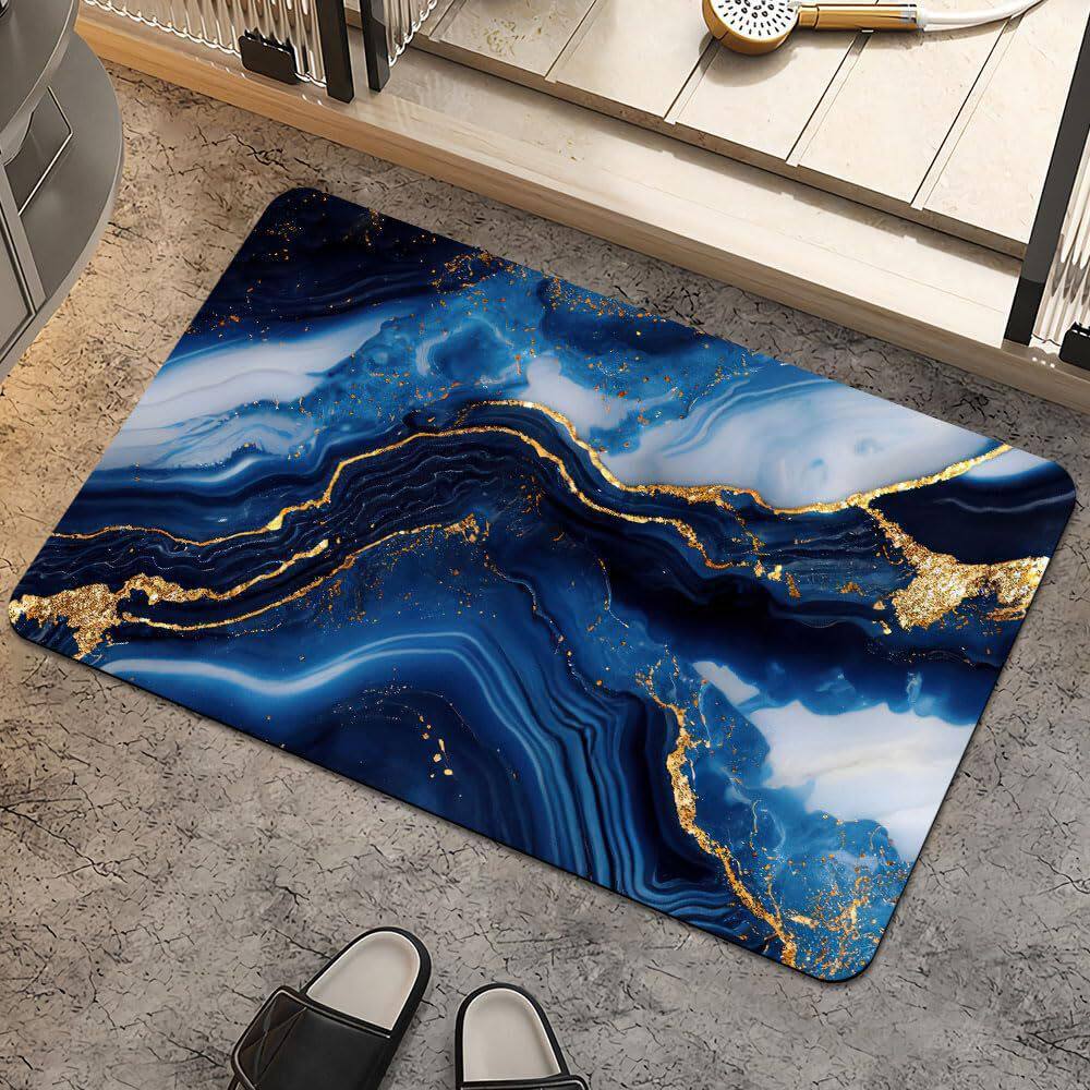 Rendering Flower Toilet Decorative Floor Mat Absorbent Bathroom Floor Mat Diatom Mud Floor Mat Absorbent Floor Mat Toilet