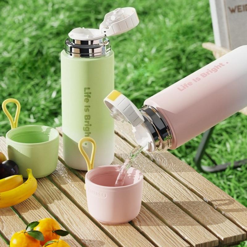 Gradient Stainless Steel Insulated Water Bottle 316 Portable Travel Mug with Handle Sports Cup Holiday Gift for Christmas