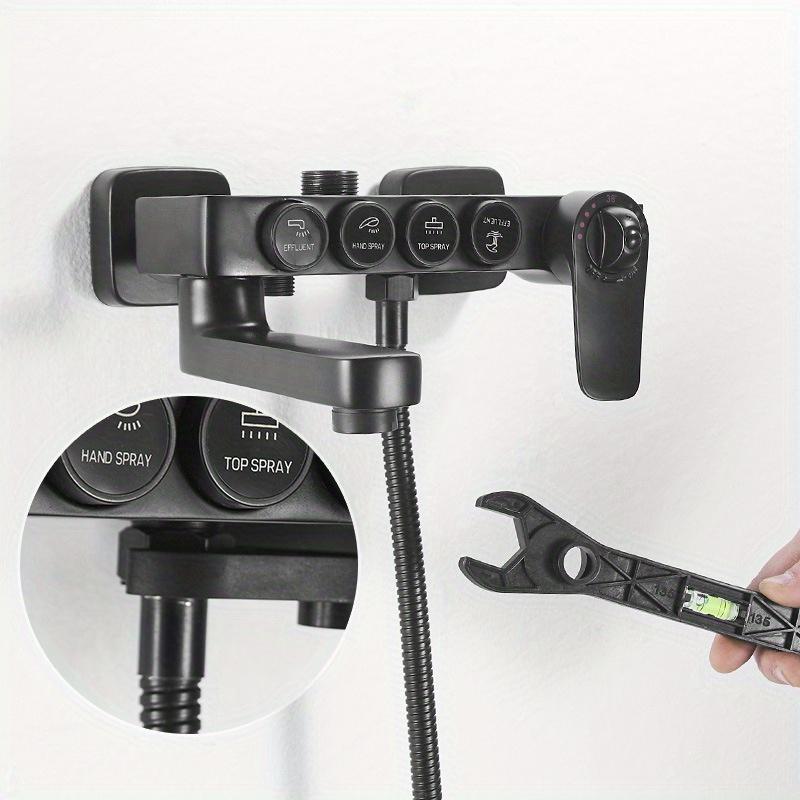 Multifunctional Dual Headed Wrench with Level Manual Tap Spanner Repair Plumbing Tools for Household Faucet Pipe Hand Tools