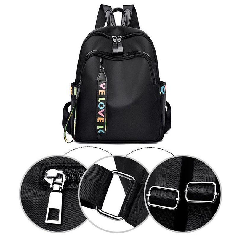 Oxford Cloth Backpack Female 2025 New Large-capacity Two-way Zipper Multi-pocket Fashion Joker Student Bag Lightweight Small Backpack