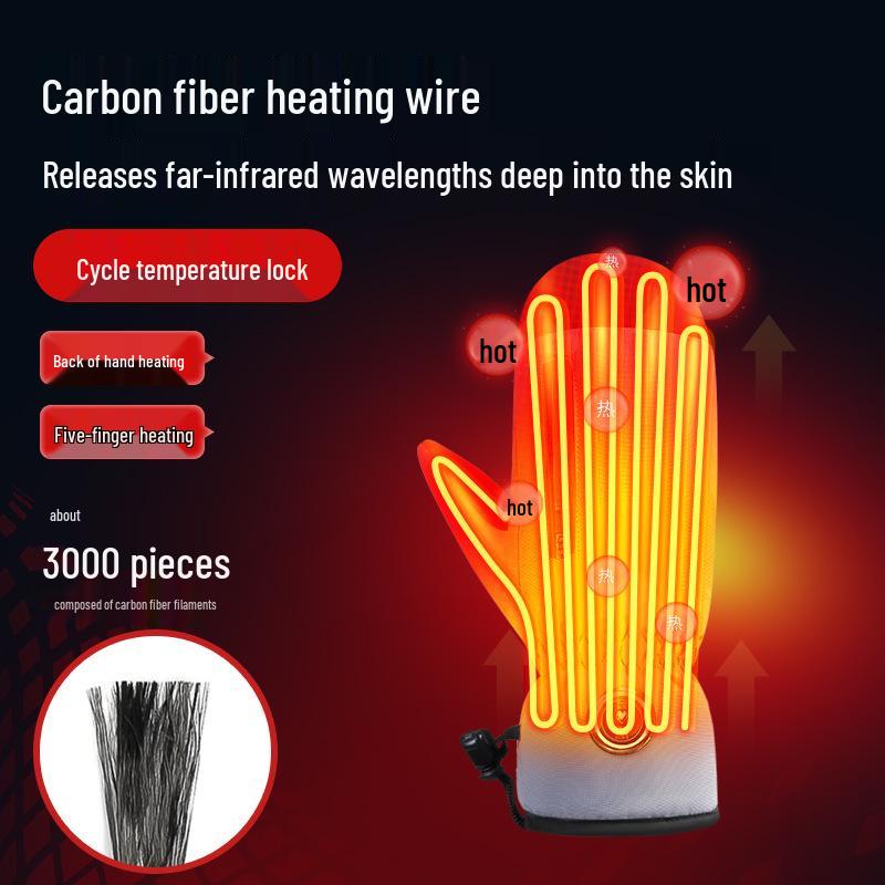 Unisex Windproof Heated Gloves for Outdoor Activities: Motorcycle, Electric Vehicle Riding, Skiing, and More.