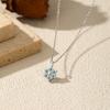 MODIAN 0.18CT Moissanite Necklace 925 Silver Delicate Green Snowflake Lab DPendant Necklace For Women Jewelry