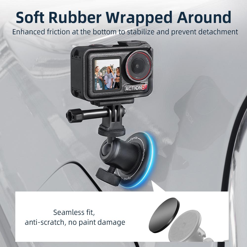 Kit de Montagem Magnética FLYMILE para Câmera Esportiva Base Adaptadora Acessórios para Câmera