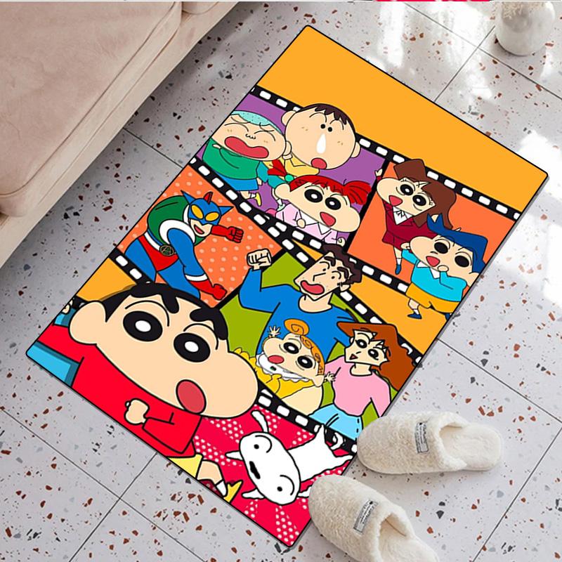 Crayon Shin-chan  Carpet Office Decorative Carpet For Living Room Bedroom Door Mat Floor Rug Computer Chair Area Rug