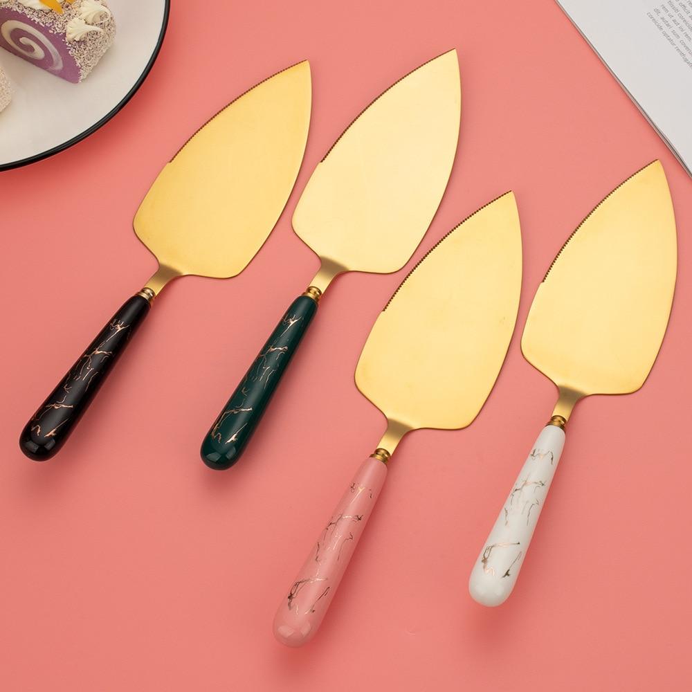 Sada špachtle na dort dárková nerezová ocel keramická rukojeť nůž na dort špachtle na dort dárková krabička sada CST