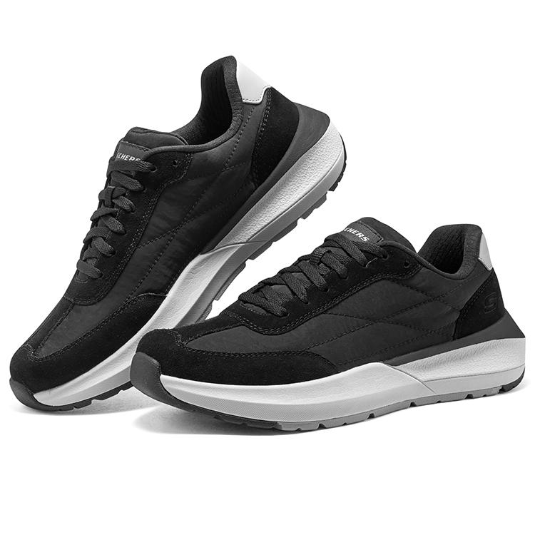 Skechers Global Jogger Comfortable Retro Running Shoes Men Sneakers Black 210613-BLK