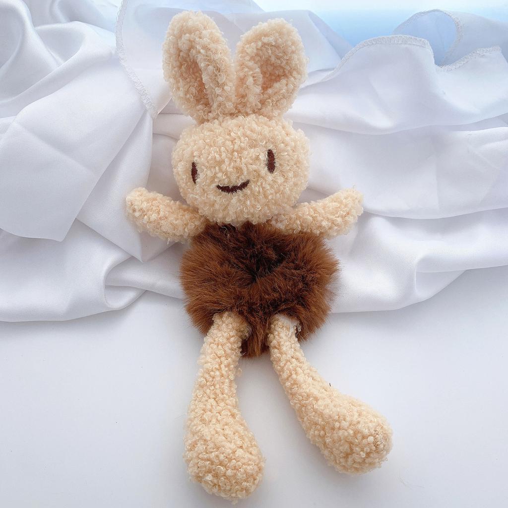 Women Fashion Plush Hair Tie Cute Bunny Tie Hair Head Rope Ponytail Holster