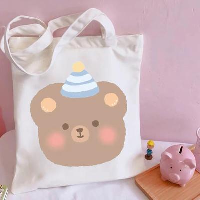 Women Fashion Canvas Bag Cute Printed Tote Bag Women Harajuku Shopper Handbag Shoulder Shopping Funny Handbag