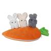 Süßer Cartoon-Hase mit Karotten-Tasche Plüschtier Weiches Stofftier Dekoration Geschenk für Kinder oder Freunde