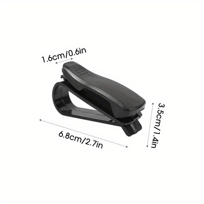 1pc Black Rotating Car Sun Visor Sunglasses Clip