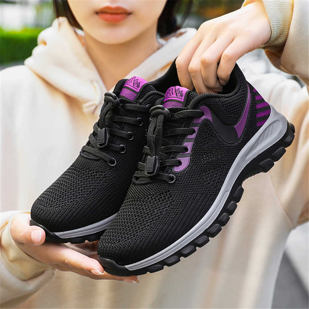 Fashion Number 41 Autumn Black Women Sneakers Flats Comfortable Shoes Casual Tennis For Lady Sports Caregiver Athletic Sapateni