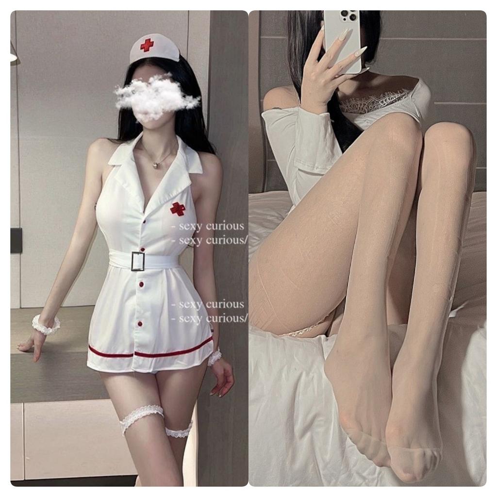 Sexy Little Nurse Sex Uniform Suit Underwear Black and White Cosplay Cosplay Costume Z