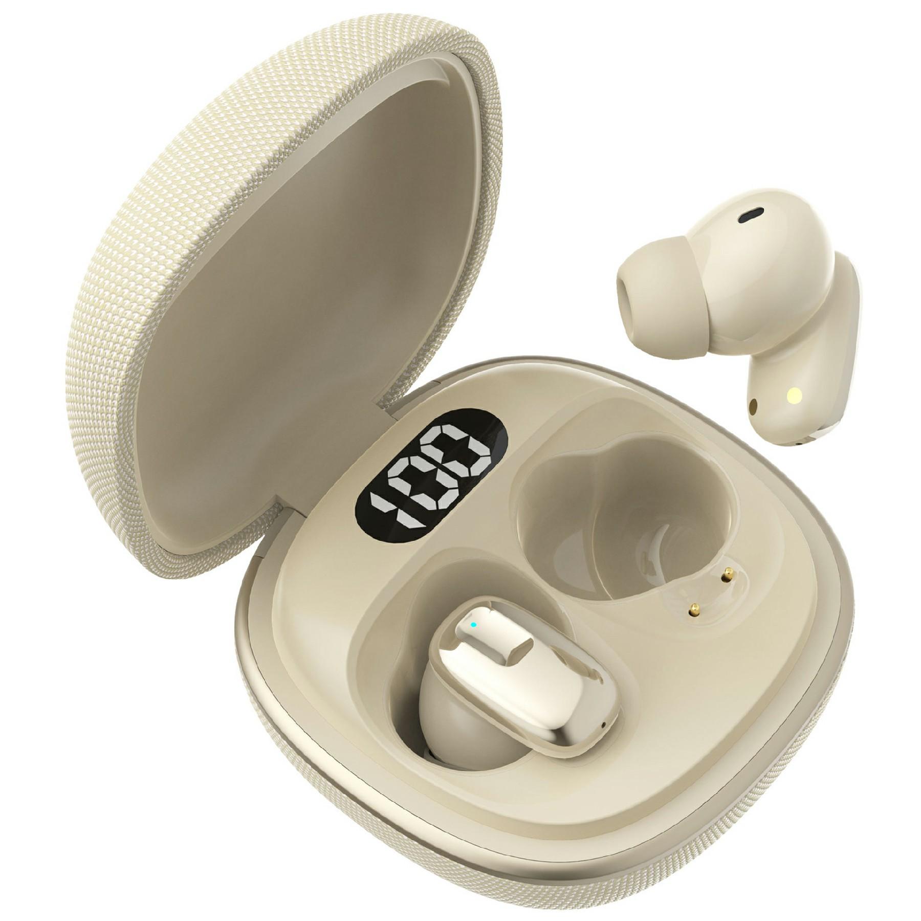 

LX-5100 In-Ear Bluetooth-compatible Earphones 4-Mic ENC Noise Cancellation Touch Control TWS Headphones Beige