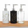 OIMG Marble Pattern Glass Soap Dispenser