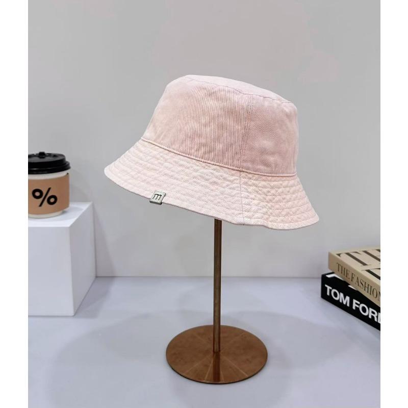 Denim bucket hat men's big brim showing face small girl plain face cover basin hat versatile couple hat