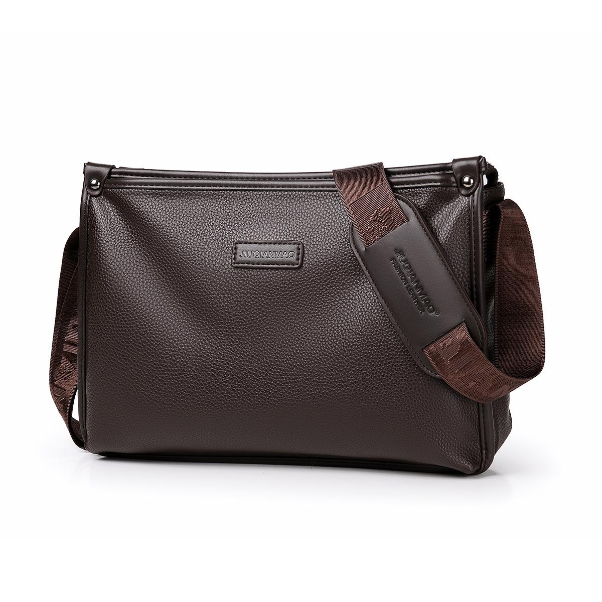 

Стильная сумка через плечо на одно плечо, горизонтальный портфель, мужская компьютерная сумка, деловая сумка, рюкзак One Size коричневый