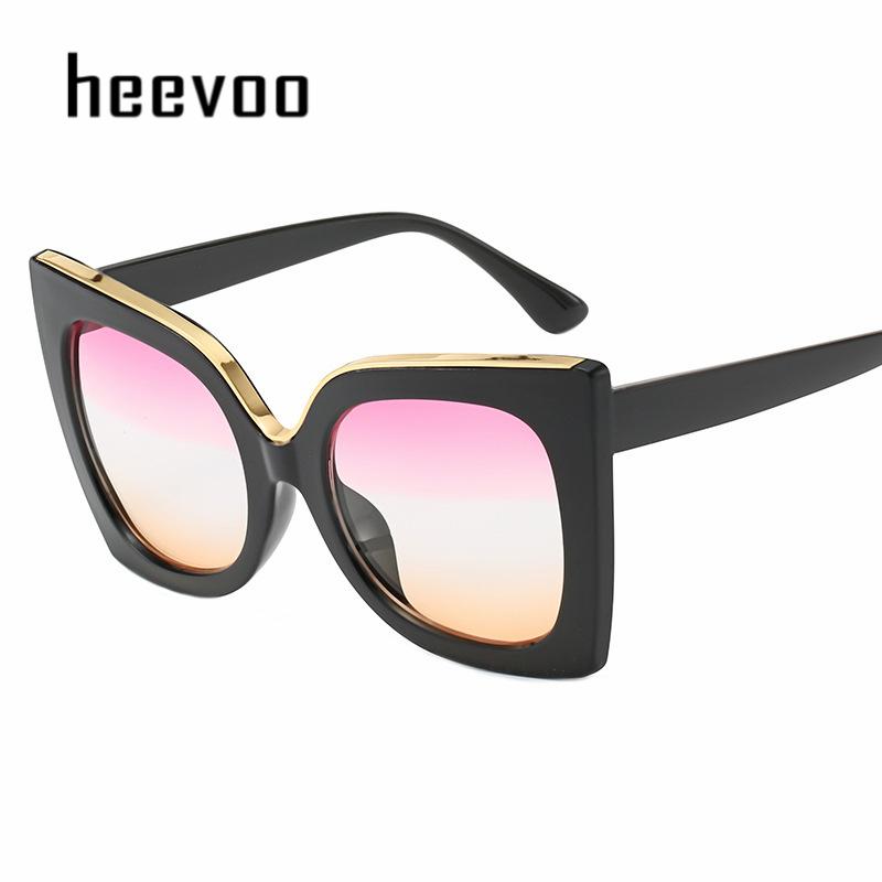 Fashion Butterfly Oversized Sunglasses For Lady Luxury Brand Designer Oversized Cat Eye Sunglasses Women Trend Glasses Uv400