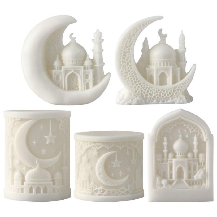 Reusable Creative Lunar Candle Silicone Mold Fast Release Design Ideal For Chocolate Molding DIYer Enthusiasts And Gift