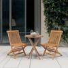 Vidaxl 3-Cz. Garden Furniture Set, Solid Teak Wood