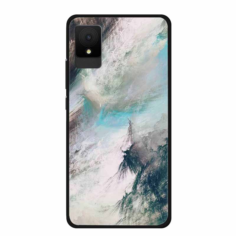 Für TCL 505 Handyhüllen Rückabdeckung Für TCL 502 Schwarzer Rand Silikon TPU Funda für TCL505 Marmor Weiche Hülle Bunte Hülle Bumper