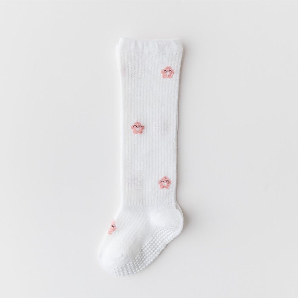 Sommer Mesh Dünne Lockere Babystrümpfe Neugeborenen Babysocken Rutschfest Über dem Knie Anti-Mücken-Socke