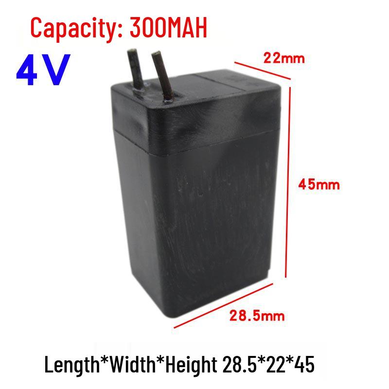 Rechargeable 4V Lead-Acid Battery Electric Mosquito Swatter, LED Desk Lamp, Headlamp, Flashlight - Black