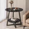 Small Coffee Table Sofa Side Double Layered Living Room Small Round Table Bedroom Simple Bedside Shelf Movable Home Balcony Small Table Ya713