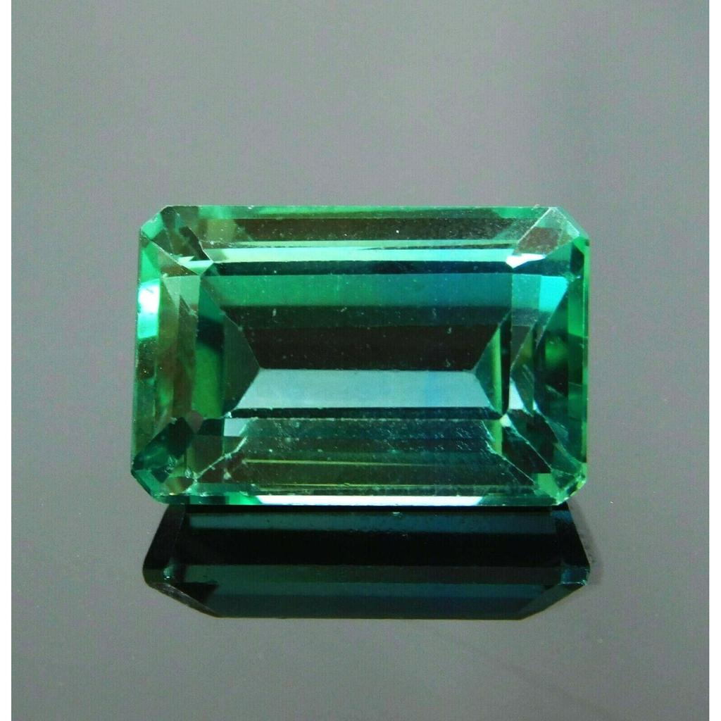 CERTIFIED 10.00 Ct Amazing Green Tourmaline Emerald Cut Loose Gemstone Natural A-302