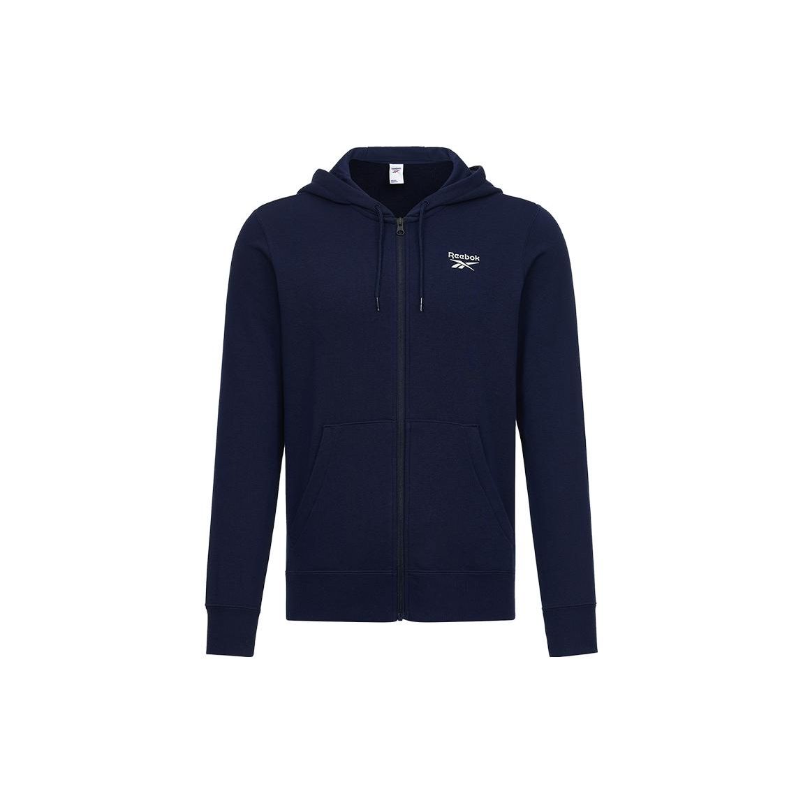 

Reebok Logo Casual Hooded Zip Sports Jacket Men Jackets Navy-Blue GV5513 S