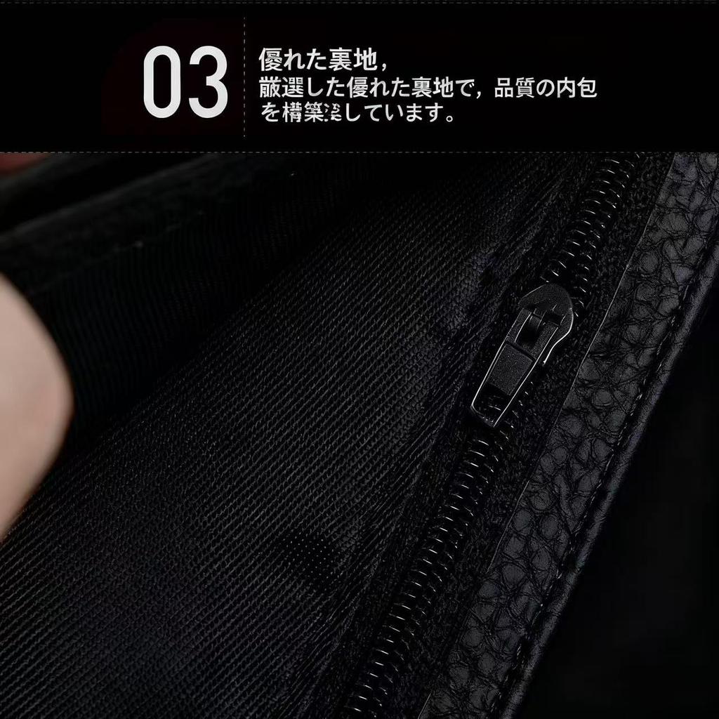 VoloEco Bifold Lightweight Genuine Holds 6 Hidden Zipper Pocket Men's Wallet, Leather, Cards, (Black)